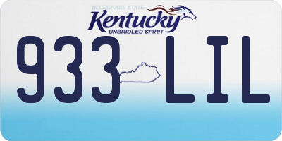KY license plate 933LIL