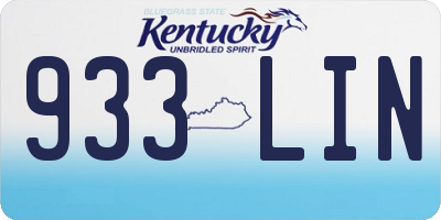 KY license plate 933LIN