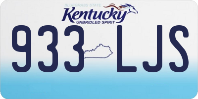 KY license plate 933LJS