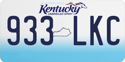 KY license plate 933LKC