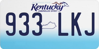 KY license plate 933LKJ