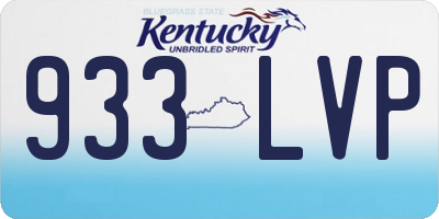 KY license plate 933LVP