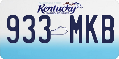 KY license plate 933MKB