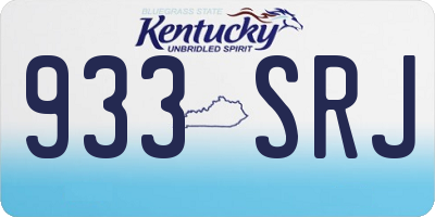 KY license plate 933SRJ