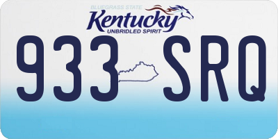 KY license plate 933SRQ