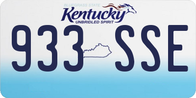 KY license plate 933SSE