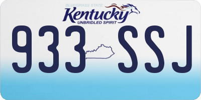 KY license plate 933SSJ