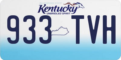 KY license plate 933TVH