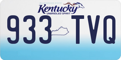 KY license plate 933TVQ