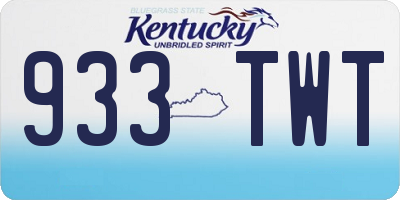 KY license plate 933TWT