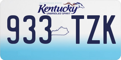 KY license plate 933TZK