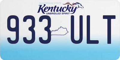 KY license plate 933ULT