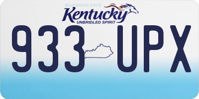 KY license plate 933UPX