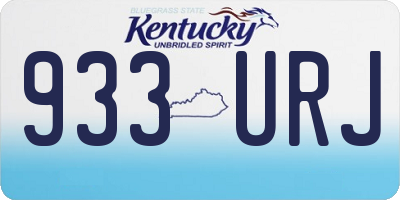 KY license plate 933URJ