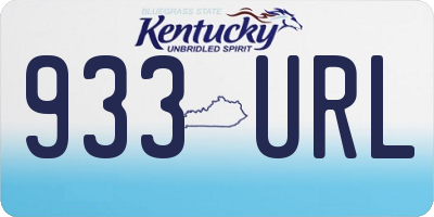 KY license plate 933URL