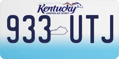 KY license plate 933UTJ