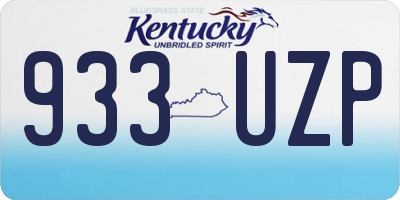 KY license plate 933UZP