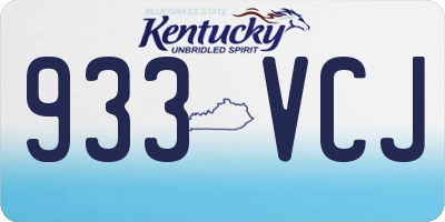 KY license plate 933VCJ