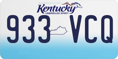 KY license plate 933VCQ