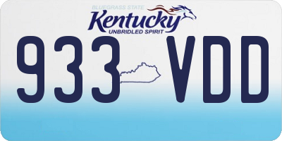 KY license plate 933VDD
