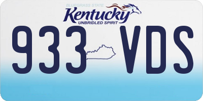 KY license plate 933VDS