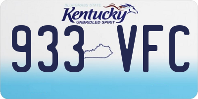 KY license plate 933VFC