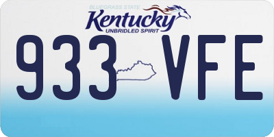 KY license plate 933VFE