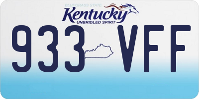 KY license plate 933VFF