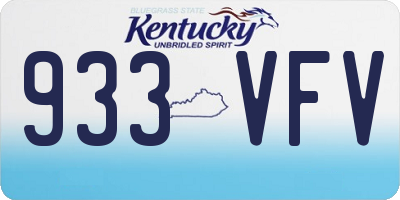 KY license plate 933VFV