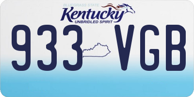 KY license plate 933VGB