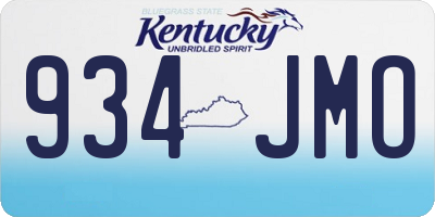 KY license plate 934JMO
