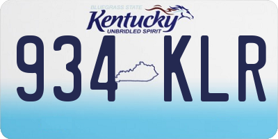 KY license plate 934KLR