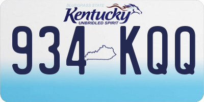 KY license plate 934KQQ
