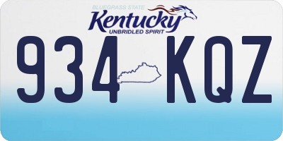KY license plate 934KQZ