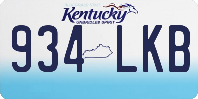 KY license plate 934LKB