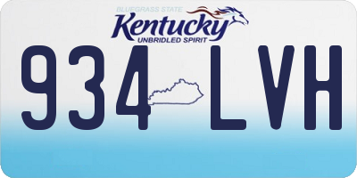 KY license plate 934LVH