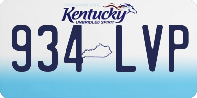 KY license plate 934LVP