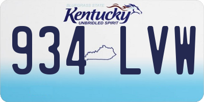 KY license plate 934LVW