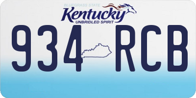 KY license plate 934RCB