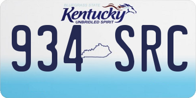 KY license plate 934SRC