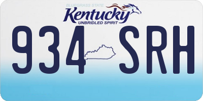 KY license plate 934SRH