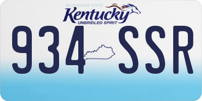 KY license plate 934SSR
