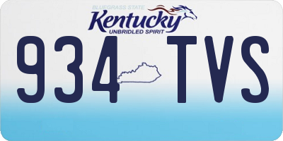 KY license plate 934TVS