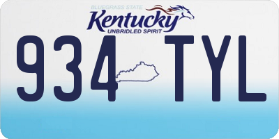 KY license plate 934TYL