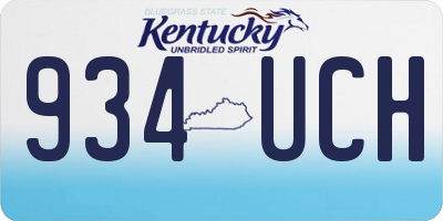 KY license plate 934UCH