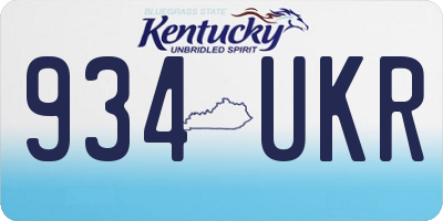 KY license plate 934UKR