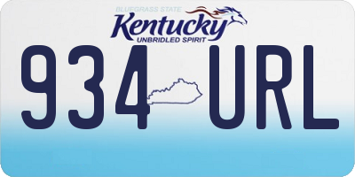 KY license plate 934URL