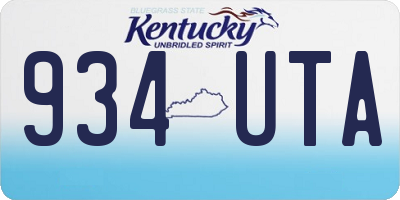 KY license plate 934UTA