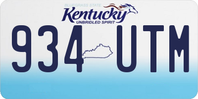 KY license plate 934UTM