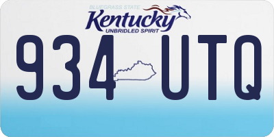 KY license plate 934UTQ